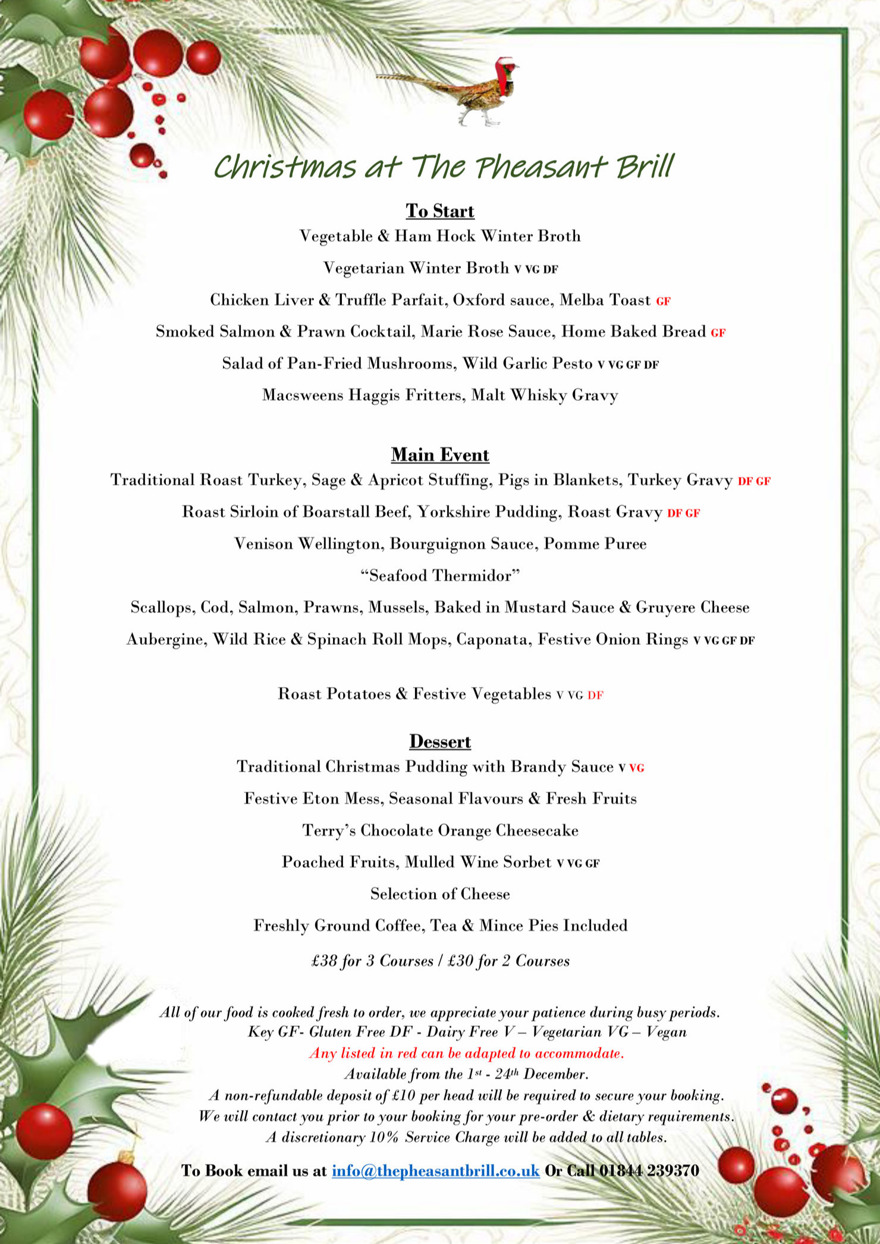 Christmas Menu